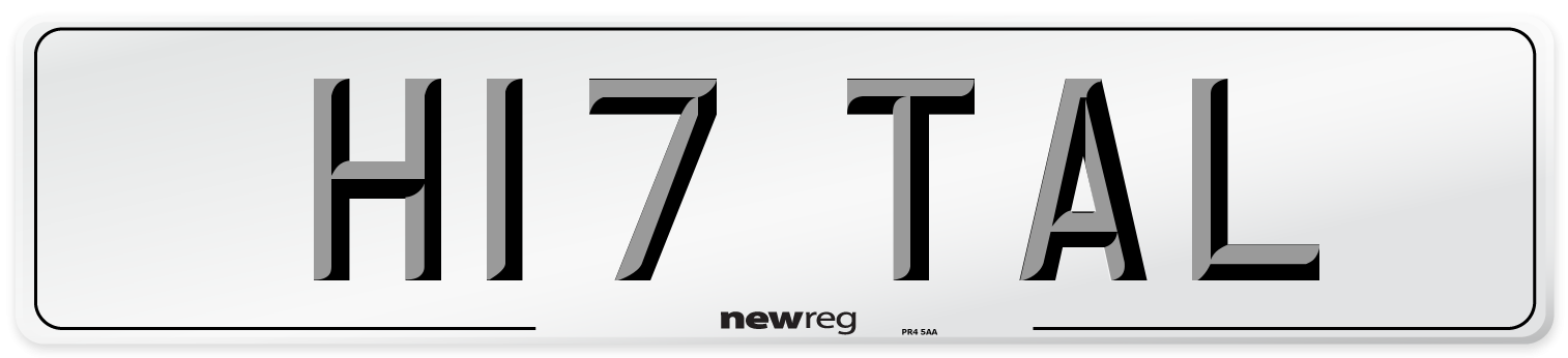 H17 TAL Number Plate from New Reg